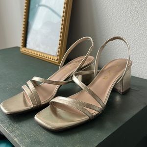 Gold Sandals Heels (2 inches) - US 8M size